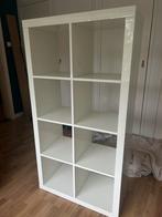 8-vaks Kallax kast wit hoogglans, Ophalen, Gebruikt, 100 tot 150 cm, 50 tot 100 cm