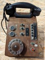 Vintage oude houten telefoon Zwitserland, Ophalen of Verzenden