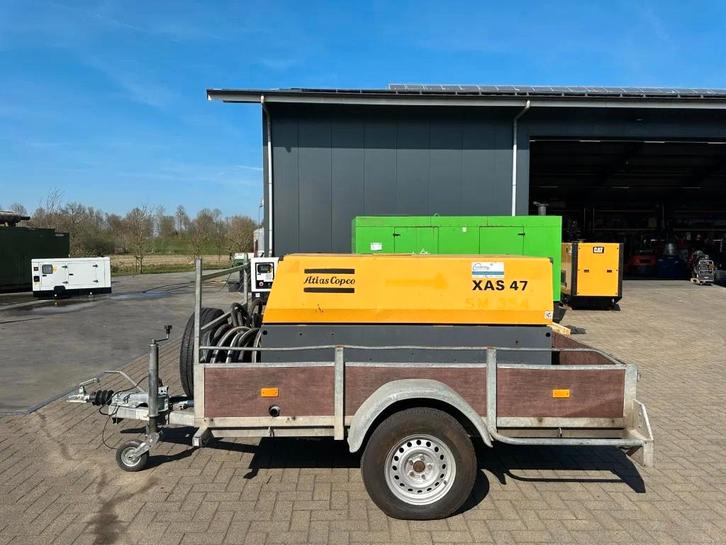 Atlas-Copco XAS 47 DD Deutz 2.6 m3 / min 7 Bar 21 kW Mobiele, Zakelijke goederen, Machines en Bouw | Pompen en Compressoren, Ophalen of Verzenden