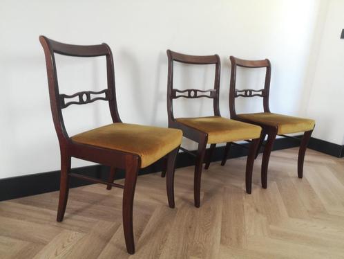 Eetkamerstoelen - set van 6, Huis en Inrichting, Stoelen, Gebruikt, Vijf, Zes of meer stoelen, Hout, Bruin, Ophalen