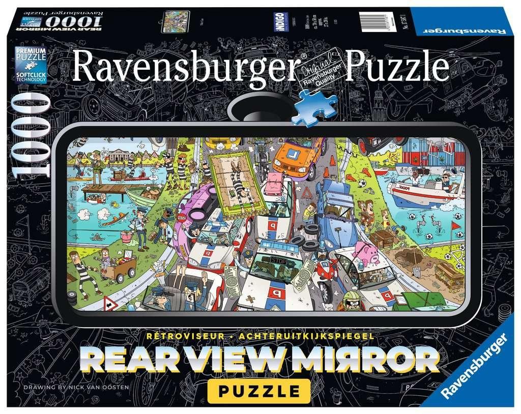 Ravensburger: Rear View Mirror: Politieachtervolging 1000 st, Ophalen of Verzenden, 500 t/m 1500 stukjes, Nieuw, Legpuzzel
