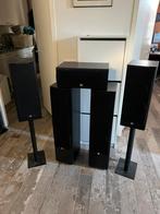 JBL speakers incl spikes en standaarden, Ophalen, JBL, Zo goed als nieuw, Surroundset zonder subwoofer