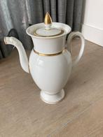 Theepot antiek wit goud h=28 cm incl dop, Antiek en Kunst, Ophalen