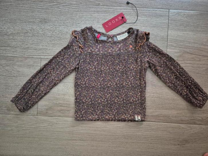 Looxs blouse longsleeve shirt bloemetjes mt 110/116, Kinderen en Baby's, Kinderkleding | Maat 110, Zo goed als nieuw, Meisje, Shirt of Longsleeve