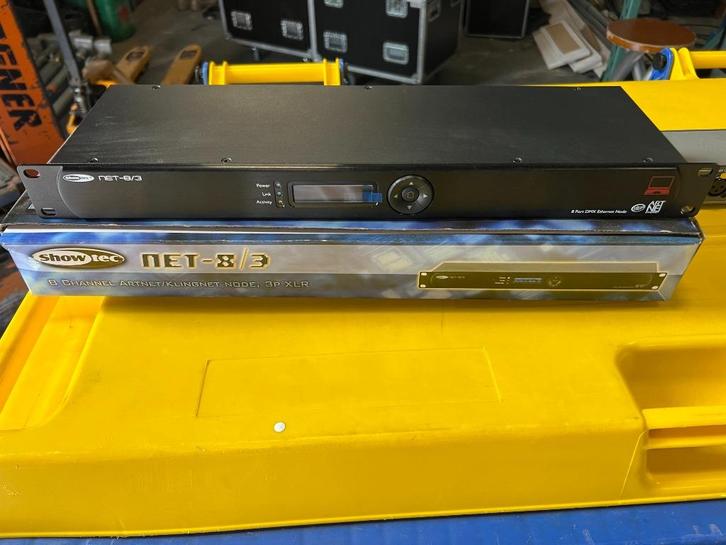Showtec NET-8/3 – 8-kanaals Artnet/Klingnet Node – 3P XLR, Muziek en Instrumenten, Licht en Laser, Zo goed als nieuw, Licht, Ophalen