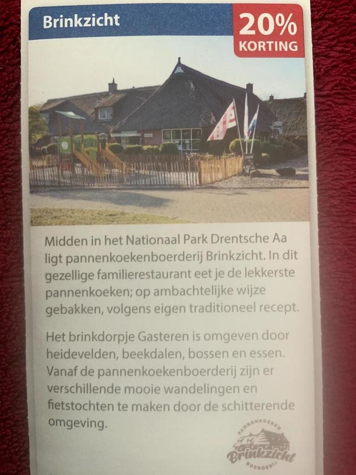 Pannenkoekenboerderij Brinkzicht in Gasteren Voordeelbon, Tickets en Kaartjes, Kortingen en Cadeaubonnen, Drie personen of meer