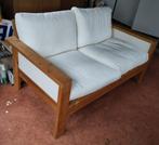 tweezitsbankje Ikea hout/stof, Huis en Inrichting, Ophalen, Hout, Minder dan 75 cm, Tweepersoons