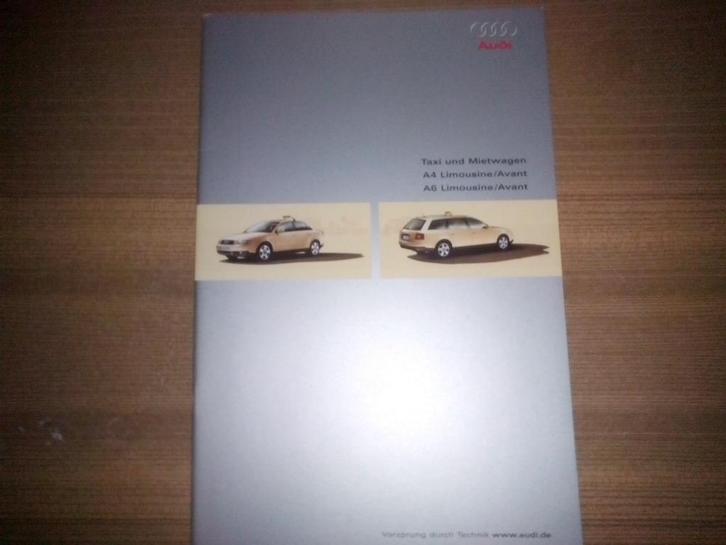 5x Audi Taxi/Mietwagen brochures/folders, o.a. 80 A4 A6 A8, Boeken, Auto's | Folders en Tijdschriften, Zo goed als nieuw, Audi