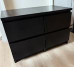 Zwarte nachtkastjes IKEA (2 stuks), Ophalen, Gebruikt, Minder dan 45 cm, Minder dan 55 cm