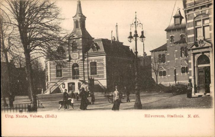 Hilversum Stadhuis Nauta 435, Verzamelen, Ansichtkaarten | Nederland, Ongelopen, Noord-Holland, Voor 1920, Verzenden