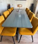 Handgemaakte tafel (260x87x75), Gebruikt, 200 cm of meer, Vijf personen of meer, Rechthoekig