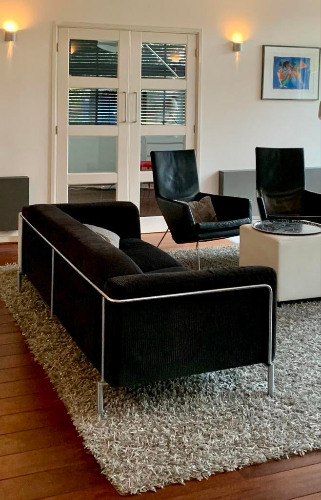 Harvink 3-zits design bank - Herbekleding nodig, Ophalen, Gebruikt, Driepersoons, 75 tot 100 cm