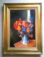 Bloemboeket in vaas 1980 - gesigneerd SUTTER, Antiek en Kunst, Kunst | Schilderijen | Klassiek, Ophalen of Verzenden