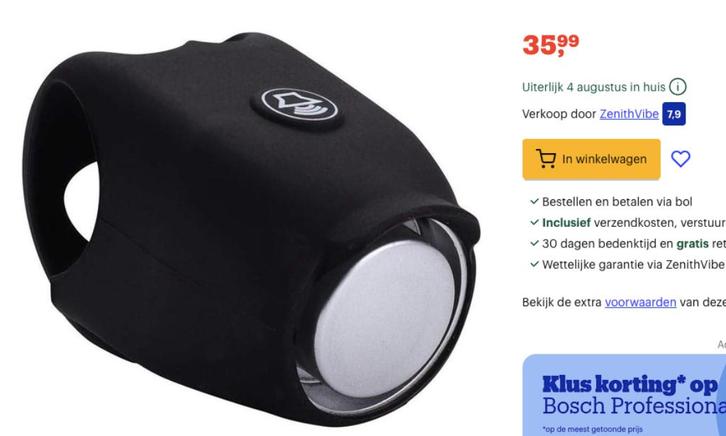 fietsbel, Fietsen en Brommers, Fietsaccessoires | Fietsbellen, Nieuw, Ophalen