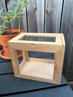 Houten kistje met dekseltje en gaas, Ophalen of Verzenden, Gebruikt