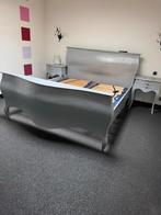 Barok Slaapkamer Ombouw Zilver met Elektrische Lattenbodems, Ophalen, 90 cm, Tweepersoons, 200 cm