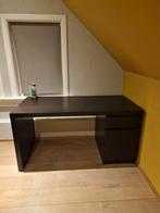 Ikea Malm Bureau - Zwart, Ophalen of Verzenden, Gebruikt, Bureau