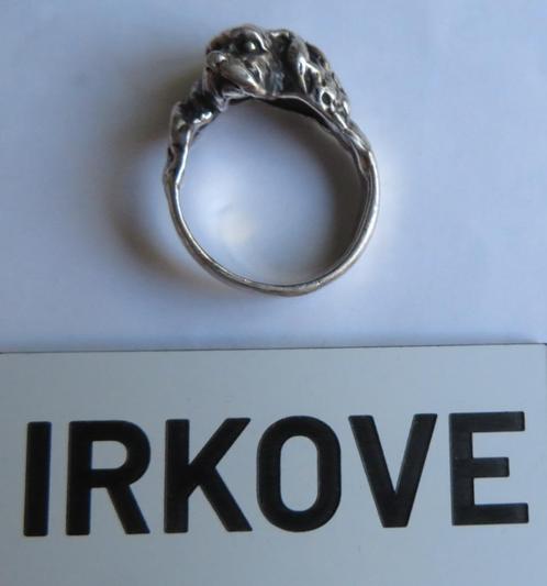 ZILVEREN RING CAVALIER KING CHARLES SPANIEL! * Uniek *, Sieraden, Tassen en Uiterlijk, Ringen, Zo goed als nieuw, Dame, 17 tot 18