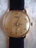 Roamer - Jubileum 14 K Geelgouden,17 Jewels Horloge ‘50, Overige merken, Leer, Polshorloge, Ophalen of Verzenden