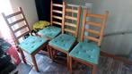 grenen stoelen met kussentje., Ophalen, Hout, Gebruikt, Bruin
