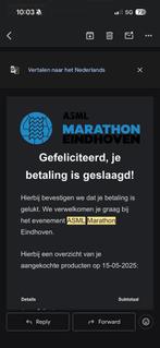 Startbewijs halve (21,1 km) marathon 12 oktober, Tickets en Kaartjes, Eén persoon, Oktober