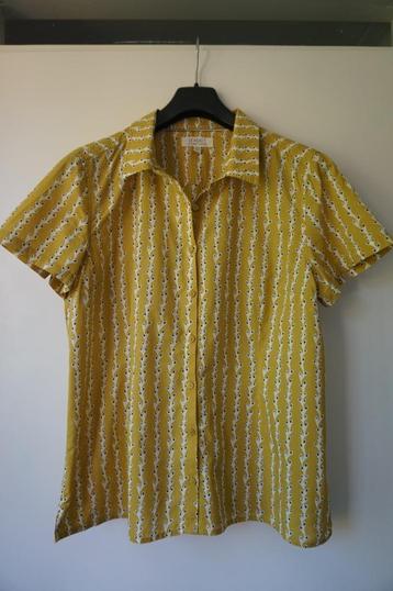 Seasalt organic cotton blouse bio katoen geel blauw maat 42 beschikbaar voor biedingen