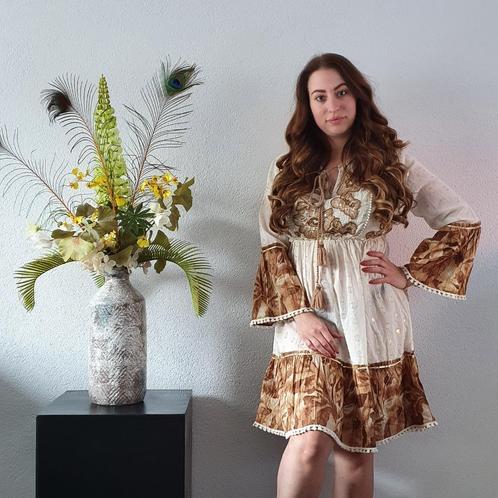 Ibiza/Bohemian Jurk Model #1 (Valt als S/M), Kleding | Dames, Jurken, Nieuw, Maat 38/40 (M), Beige, Boven de knie, Verzenden