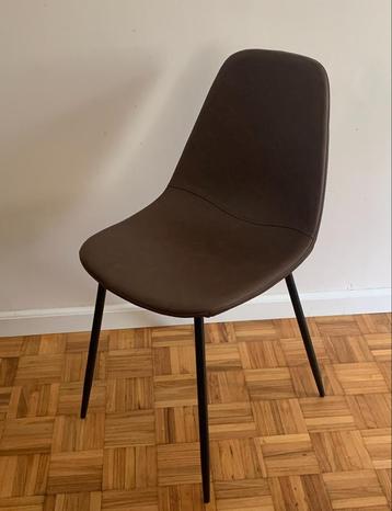 4 stuks skai lederen eetkamerstoelen bruin Housedoctor beschikbaar voor biedingen