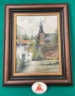 Schilderij kerk, marktplein, Hattem door A. Kers, Ophalen of Verzenden