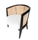Rotan fauteuil Zwart/Bruin, Huis en Inrichting, Fauteuils, Nieuw, Riet of Rotan, Minder dan 75 cm, 50 tot 75 cm