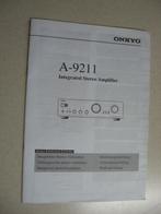 Originele handleiding Onkyo A-9211, Ophalen of Verzenden, Zo goed als nieuw, 120 watt of meer, Onkyo