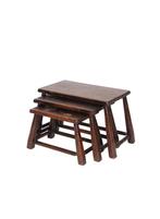 Vintage brutalist mimiset/ nesting tables, Ophalen, 75 cm of meer, 60 cm of meer, Rechthoekig