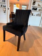 Riverdale eetkamerstoelen zwart velour 8x, Ophalen, Zwart, Zo goed als nieuw, Stof
