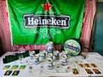 HEINEKEN, Vintage, Gevel lamp, Pul, Bier Glazen, Viltjes, Ophalen, Zo goed als nieuw, Glas of Glazen, Heineken
