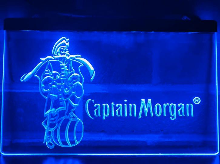 Led Lichtbord CAPTAIN MORGAN 3d neon look, Verzamelen, Merken en Reclamevoorwerpen, Nieuw, Lichtbak of (neon) lamp, Ophalen of Verzenden