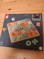 Houten alfabet puzzel Janod met krijtbord, Ophalen of Verzenden, Gebruikt, Puzzelen