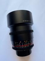 Samyang 85mm T 1.5 Cine lens for full frame Nikon, Ophalen of Verzenden, Gebruikt, Telelens