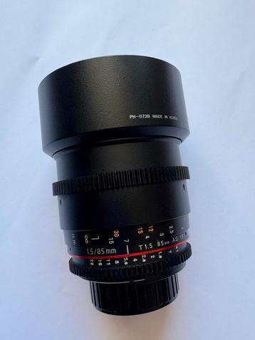 Samyang 85mm T 1.5 Cine lens for full frame Nikon beschikbaar voor biedingen