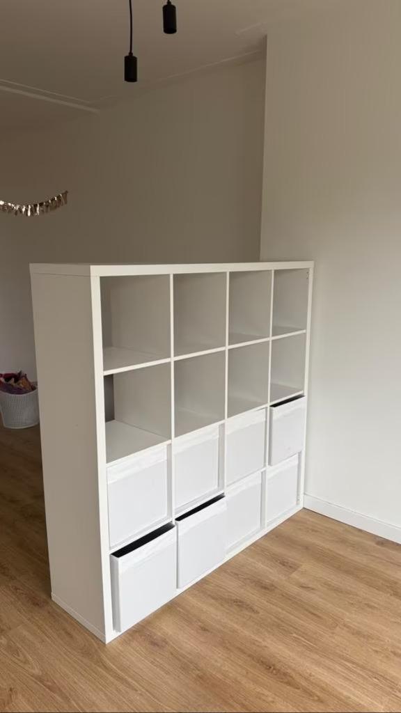 3x Kallax expedit 16 vaks open kast vakkenkast 4x4 wit Ikea, Huis en Inrichting, Kasten | Ladekasten, 100 tot 150 cm, 100 tot 150 cm