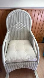 Schommelstoel, Ophalen, Wit, Riet of Rotan, Zo goed als nieuw