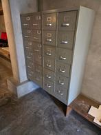 2 Gispen stalen laden kantoor kasten Retro Vintage, Ophalen, Gebruikt, 100 tot 150 cm, 50 tot 100 cm