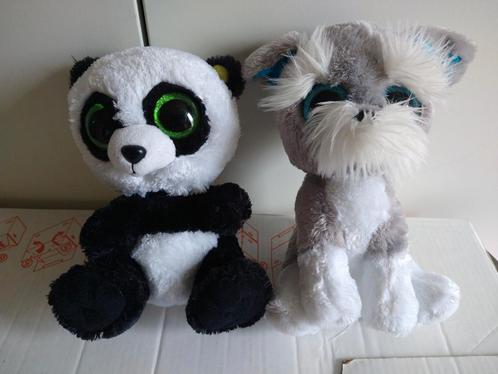 Ty Beanie Boo knuffels Hond en Panda, Kinderen en Baby's, Speelgoed | Knuffels en Pluche, Zo goed als nieuw, Hond, Ophalen of Verzenden
