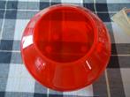 Vintage Rode  Ronde Glazen Vaas, Verzenden, Minder dan 50 cm, Rood, Glas