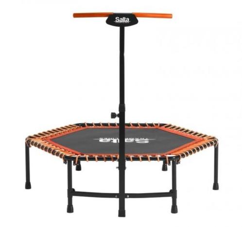 Salta Fitness Trampoline met T-Beugel 128cm Oranje, Sport en Fitness, Fitnessapparatuur, Zo goed als nieuw, Ophalen