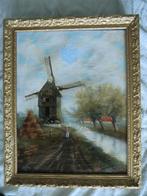 Schilderij Molen en omgeving zeer oude, Antiek en Kunst, Ophalen of Verzenden