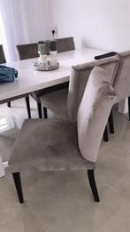 Fluwelen Eetkamerstoelen - Nieuwstaat, Huis en Inrichting, Stoelen, Overige kleuren, Zo goed als nieuw, Stof, Vijf, Zes of meer stoelen