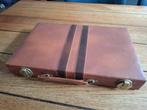 Backgammon / Tric Trac spel in koffer, Hobby en Vrije tijd, Gezelschapsspellen | Bordspellen, Ophalen of Verzenden