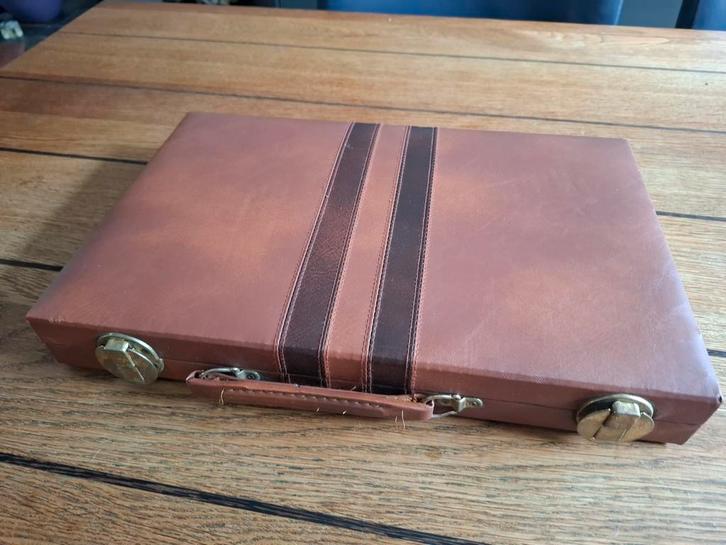 Backgammon / Tric Trac spel in koffer, Hobby en Vrije tijd, Gezelschapsspellen | Bordspellen, Ophalen of Verzenden