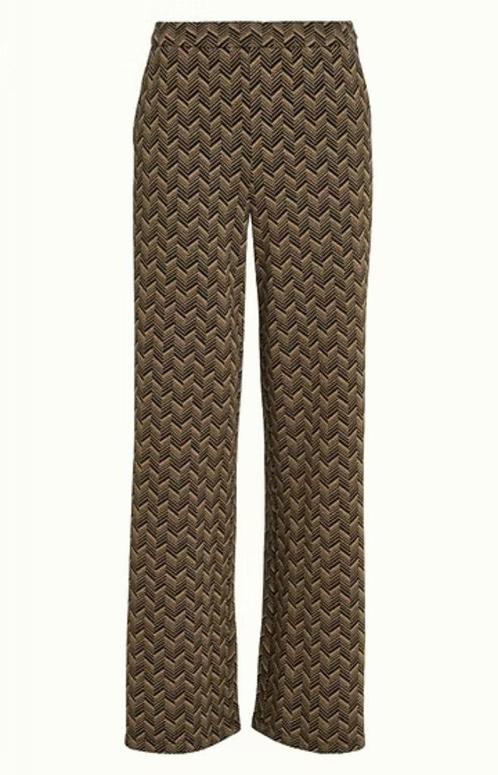 King Louie Ethel Pants Facet Black L, Kleding | Dames, Broeken en Pantalons, Nieuw, Maat 42/44 (L), Zwart, Lang, Verzenden