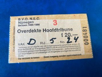 Kaartje NEC-Ajax 1985/1986 beschikbaar voor biedingen